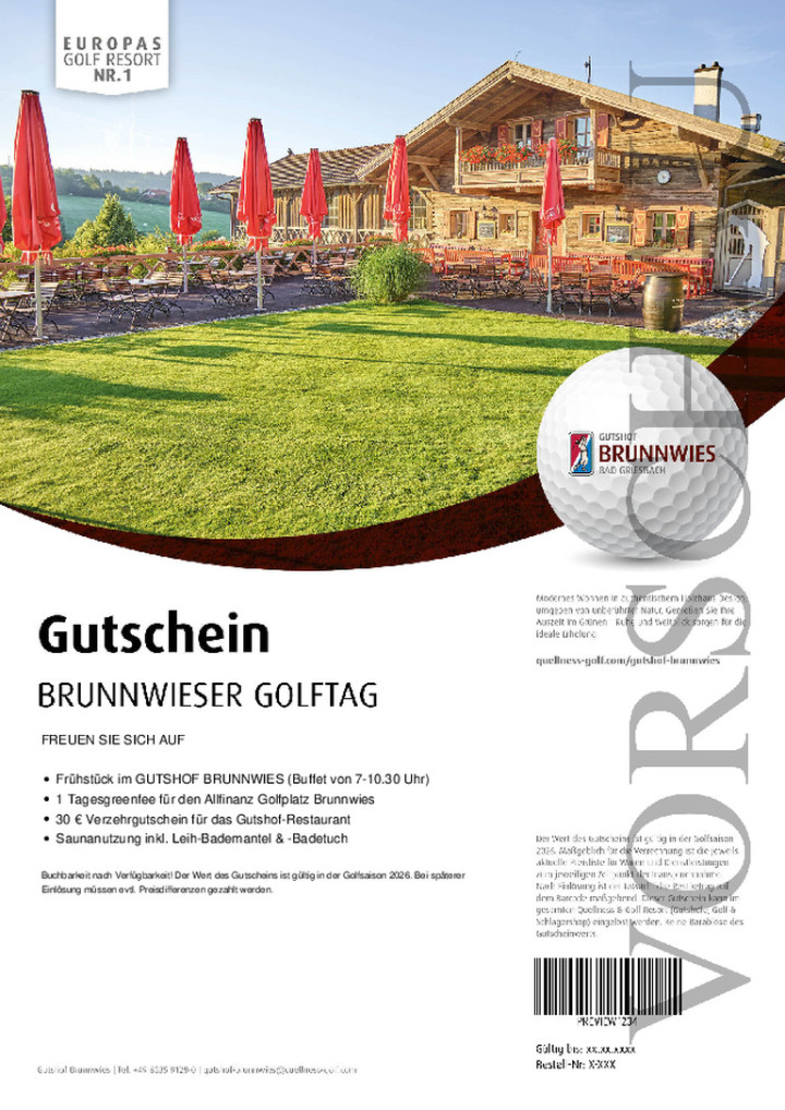 BRUNNWIESER GOLFTAG